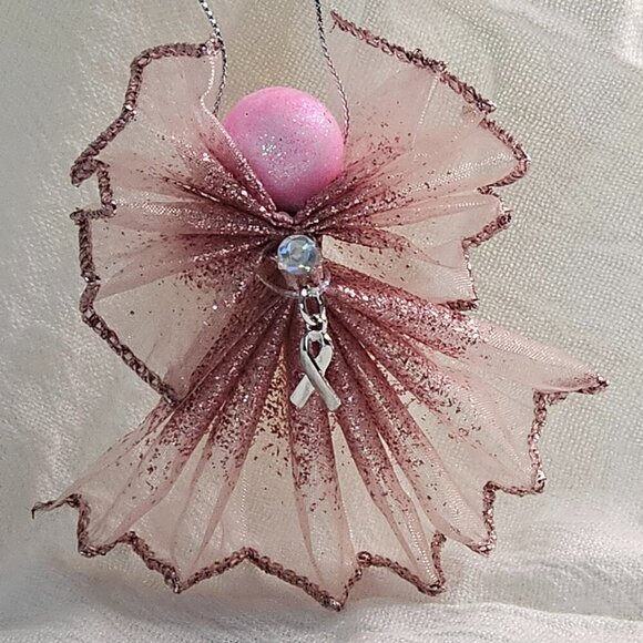 Breast Cancer Awareness Angel Ornament - Picture 1 of 5